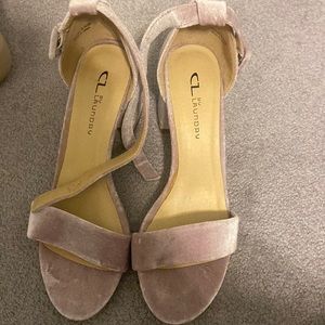 Purple chunky heel